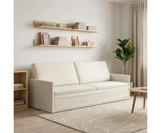 3 vietų sofa Kreminė 220 x 81 x 82 cm Aksomas