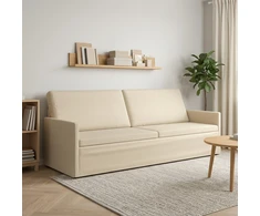 3 vietų sofa Kreminė 220 x 81 x 82 cm Audinys