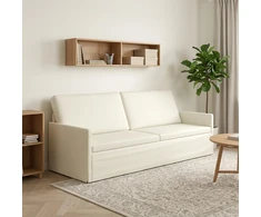 3 vietų sofa Kreminė 220 x 81 x 82 cm Kordūrinis audinys