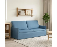 3 vietų sofa Mėlyna 190 x 81 x 82 cm Kordūrinis audinys