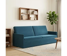 3 vietų sofa Mėlyna 220 x 81 x 82 cm Aksomas