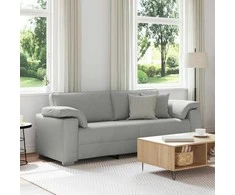 3-Vietis Sofa Debesų pilka 220 cm audinys