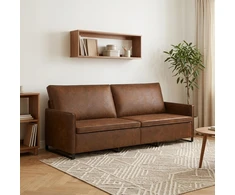3 vietų sofa Ruda 220 x 81 x 82 cm Dirbtinė zomša