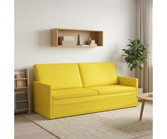 3 vietų sofa Šviesi geltona 190 x 81 x 82 cm Audinys