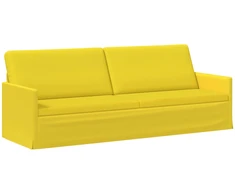 3 vietų sofa Šviesi geltona 220 x 81 x 82 cm Audinys