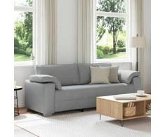 3-Vietis Sofa Šviesiai pilka 220 cm audinys