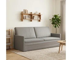 3 vietų sofa Šviesiai pilka 190 x 81 x 82 cm Aksomas