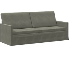 3 vietų sofa Šviesiai pilka 190 x 81 x 82 cm Kordūrinis audinys