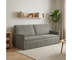 3 vietų sofa Šviesiai pilka 190 x 81 x 82 cm Kordūrinis audinys