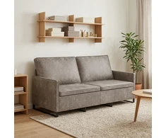 3 vietų sofa Šviesiai pilka 190 x 81 x 82 cm Dirbtinė zomša