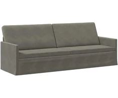 3 vietų sofa Šviesiai pilka 220 x 81 x 82 cm Kordūrinis audinys