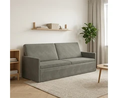 3 vietų sofa Šviesiai pilka 220 x 81 x 82 cm Kordūrinis audinys