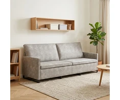 3 vietų sofa Šviesiai pilka 220 x 81 x 82 cm Dirbtinė zomša