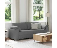 3-Vietis Sofa Tamsiai pilka 220 cm audinys