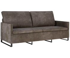 3 vietų sofa Tamsiai pilka 190 x 81 x 82 cm Dirbtinė zomša