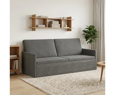 3 vietų sofa Tamsiai pilka 190 x 81 x 82 cm Kordūrinis audinys