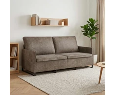 3 vietų sofa Tamsiai pilka 190 x 81 x 82 cm Dirbtinė zomša