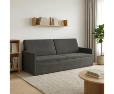 3 vietų sofa Tamsiai pilka 220 x 81 x 82 cm Kordūrinis audinys