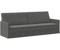 3 vietų sofa Tamsiai pilka 220 x 81 x 82 cm Kordūrinis audinys