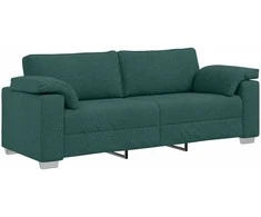 3-Vietis Sofa Tamsiai žalia 220 cm audinys