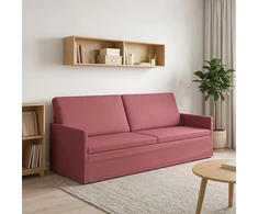 3 vietų sofa Vyno raudona 220 x 81 x 82 cm Audinys