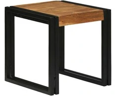 Suklijuotas stalas 3 vnt. Ruda ir juoda 50 x 40 x 45 cm