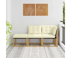 3 vnt. Sekcija sofa vienetai Balta