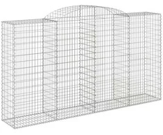Išlenkti gabiono krepšiai, 20vnt., 300x50x160/180cm, geležis