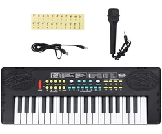 37 klavišų elektrinis pianinas su mikrofonu vaikams
