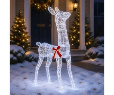 3D Kalėdų elnias LOVIISA 110 LED Šalta balta 70 x 26 x 100 cm