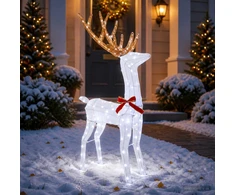 3D Kalėdų elnias LOVIISA 140 LED Šalta balta 70 x 26 x 128 cm