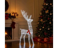 3D Kalėdų elnias LOVIISA 300 LED Šalta balta 70 x 26 x 128 cm