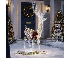 3D Kalėdų elnias LOVIISA 560 LED Šalta balta 96 x 40 x 180 cm