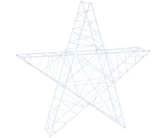 3D Kalėdų žvaigždė 120 LED Šalta balta 55 x 53,5 x 10 cm