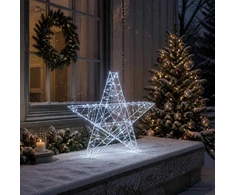 3D Kalėdų žvaigždė 120 LED Šalta balta 55 x 53,5 x 10 cm