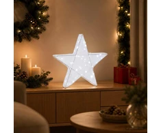 3D Kalėdų žvaigždė 50 LED Šalta balta 55 x 53,5 x 10 cm