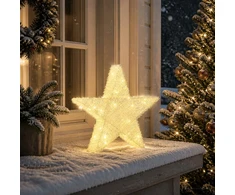 3D Kalėdų žvaigždė 50 LED Šilta balta 55 x 53,5 x 10 cm
