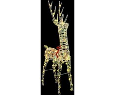 3D reindžeras su 140 LED Šilta balta 128 cm PET