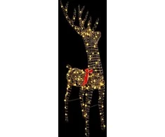 3D reindžeras su 140 LED Šilta balta 70 x 41 x 128 cm Ratanas