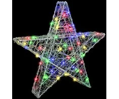 3D žvaigždė su 50 LED Įvairiaspalvis 55 x 53.5 x 10 cm Akrilas