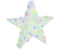 3D žvaigždė su 50 LED Įvairiaspalvis 55 x 53.5 x 10 cm Akrilas