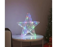 3D žvaigždė 50 LED Įvairiaspalvis 55 x 53.5 x 10 cm Akrilas