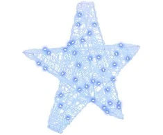 3D žvaigždė su 50 LED Mėlyna 55 x 53.5 x 10 cm Akrilas