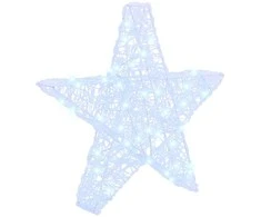 3D žvaigždė su 50 LED Šalta balta 55 x 53.5 x 10 cm Akrilas