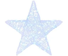 3D žvaigždė 50 LED Šalta balta 55 x 53.5 x 10 cm Akrilas