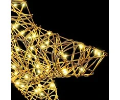 3D žvaigždė 50 LED Šilta balta 55 x 52.5 x 9 cm Ratanas
