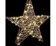 3D žvaigždė su 50 LED Šilta balta 55 x 52.5 x 9 cm PET