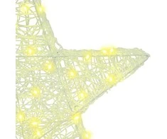 3D žvaigždė 50 LED Šilta balta 55 x 53.5 x 10 cm Akrilas