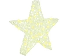 3D žvaigždė su 50 LED Šilta balta 55 x 53.5 x 10 cm Akrilas