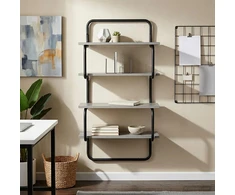 4-aukštis sieninis lentynas Pilka Sonoma 60 x 24,5 x 104 cm